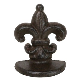 Ebros Gift Southwest Rustic Vintage Accent Royal French Fleur De Lis Emblem Doorstop Door Wedge Porter Figurine 5.25"H Heirloom Sculpture