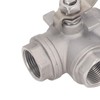3 Way Ball Valve L Type 304 Stainless Steel Ball