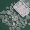 15MM Round Clear Button,150PCS Round Resin Buttons Sewing Buttons,2 Holes