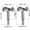 Boxonly 2Pcs Woodworking Hole Opener Drill Bit 48mm+50mm Forstner Drill
