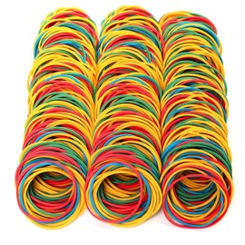 JUGUTA Rubber Band, Household Rubber, 300 Pieces, Rubber Bands, Colour Rubber Rings, Rubber, 38 x 1.4 Rubber Rings, Essentials for Home, Office