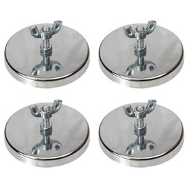 US Cargo Control Safety Flag Magnet w/Nylon Locking Wing nut and Flat Head Machine Screw 110 lb. Pull - 4 Pack