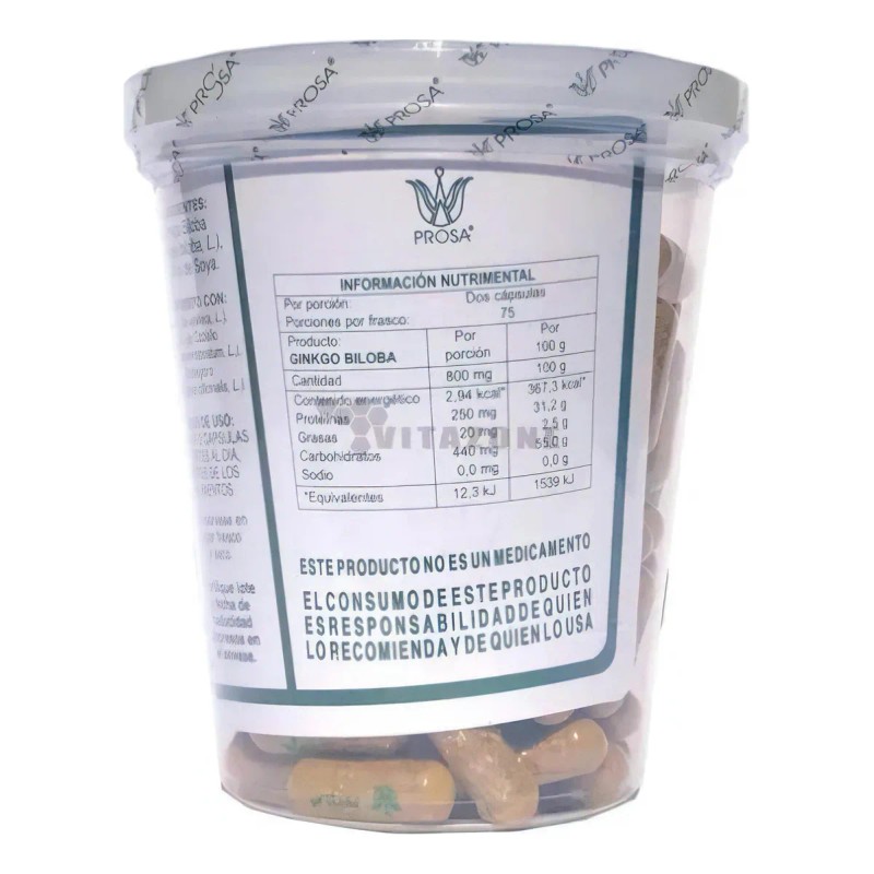 Ginkgo Biloba Ginkgo Prosa 150 Caps Sabor Sin Sabor
