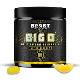Beast Pharm Beast Pharm | Creatine Monohydrate Powder 5000mg | 390g/30 Servings | Creatine Powder Daily Formula | Eddie Hall's Big D | Lemon Sherbet