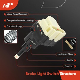A-Premium Interruptor de luz de freno compatible con A4 A6 A8 Allroad Quattro RS4 2007-2008 S4 2004-2009 Volkswagen Passat 2003-2005