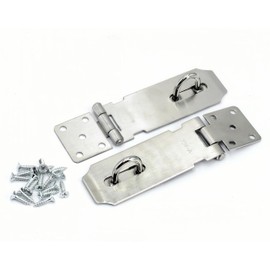 Padlock Latch Lock, 4 Inch Stainless Steel Gate Latch,Door Lock Hasp Latch with Screws, Door Locks for Bedrooms Shed Cabinet 2 Pack