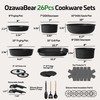 OzawaBear 26 Pcs Pots and Pans Set Non Stick, Ceramic