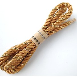 Twisted Cord String, Macrame, Gold Glitter, 50-Pack Wrapping Twine Approx 3.5 mm, 40. Gold Brown 3 m (5311 – 3)