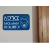 FACE MASK REQUIRED Engraved Small Business Notice Sign | Office