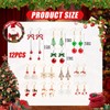 12 Pairs Christmas Earrings for Women Sparkling Christmas Tree Snowflake