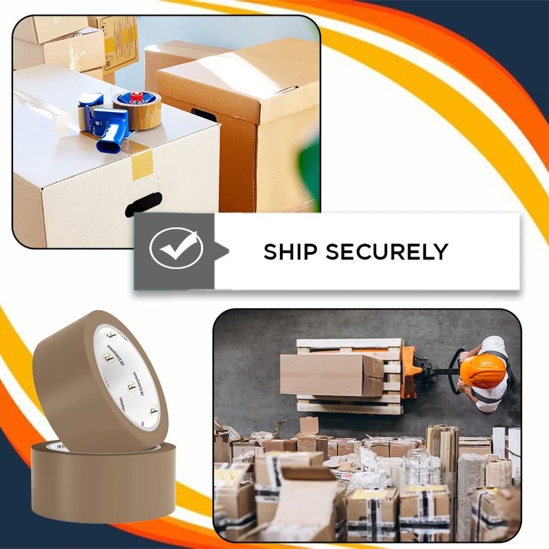 FR Enterprises 6 Rolls Heavy Duty Packing Tape - 48mm