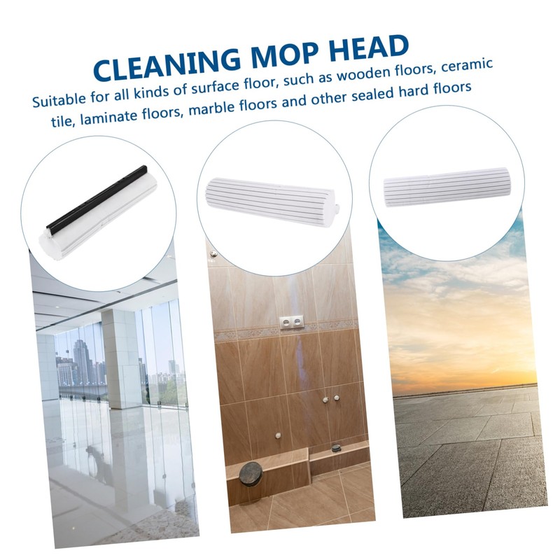 Gatuida 2Pcs Roller PVA Sponge Mop Head Refill Absorbent Cleaning