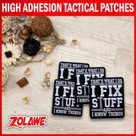 Zolawe That's What I Do I Fix Stuff and I Know Things Patch, 3 Inches Sew On Iron On Patches Funny Embroidery Patches for Clothes Backpacks Hats Jeans Bag, Embroidered Patches, DIY Patch for Engineer