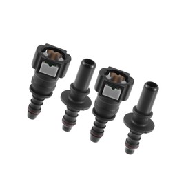 Motoforti 9.49mm to 8mm Straight Car Fuel Hose Quick Release Connector 2 Set Long-Lasting