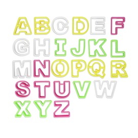 ilauke 26tlg. Fondant Buchstaben Ausstecher groß Ausstechform Modellierwerkzeug farbig Alphabet Tortendeko Mazipan Kuchendekorationsset Backen ca. 4,6 cm Höhe und 3 bis 6 cm Breit