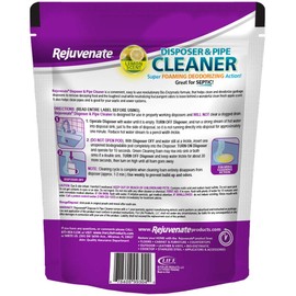 Rejuvenate Garbage Disposal and Drain Pipe Cleaner Powerful Foaming Action and Removes Garbage Disposal Smells 6 Unit Pack Lemon Scent