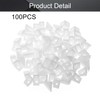 MroMax 100PCS Plastic Corner Braces White L Bracket Shelf Closet