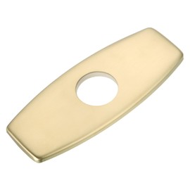 QUARKZMAN 6 Inch Hole Cover Plate Rosettes, Stainless Steel Sink Cover for Bathroom or Kitchen Faucet, Round Brushed Gold
