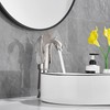 GGStudy Brushed Nickel Swan Shape Single Handle 1Hole Bathroom Vessel