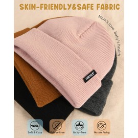 FURTALK Unisex Baby Toddler Kids Beanie Winter Knitted Hat for Boys and Girls, pink
