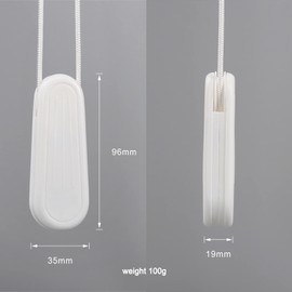 HASAYAKI Curtain Cord Weights, 2-Pack Plastic Pull String Pendants for Vertical Blind and Drapes - White