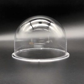 UQISOVI 7.6 Inch Acrylic Clear Camera Dome Cover Heightened Transparent CCTV Security Camera Protective Housing Cover Hemispheres Lens Cover with Pre-Pierced Holes 7.6" Dia x 5.1" H 195x130mm