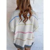 Sidefeel Womens Striped Cardigan 2025 Casual Long Sleeve Open Front