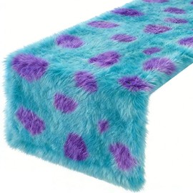 1 Pcs Monster Party Table Runner Furry Monster Design Runner