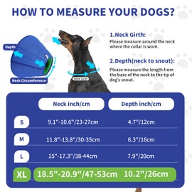 Recovery Collar for Dogs Soft Dog Cone Collar Soft Cones After Surgery Anti- Bite Cone Collar Adjustable Breathable Recovery Collar Light Pet Neck Recovery Collar for Large Puppy Stop Licking Wound XL