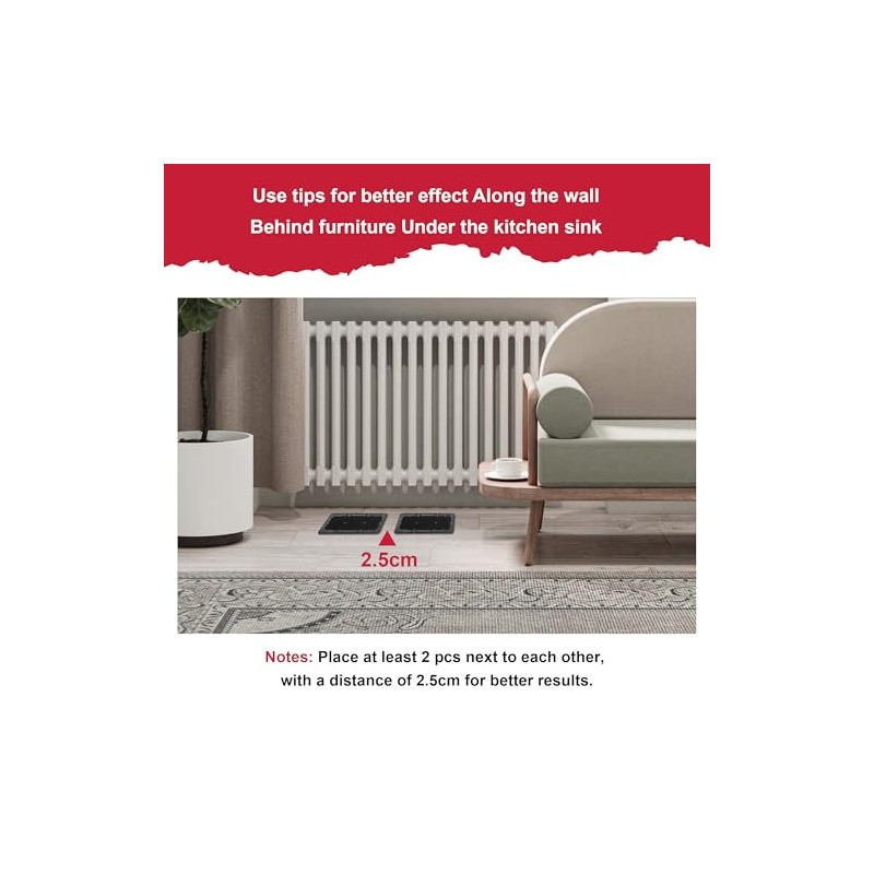 Glue Mouse Traps Indoor for Home -12 Pack Sticky MouseTraps