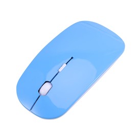 Operitacx 2.4g Ultra-thin Wireless Mini Mouse Ergonomic Design Lightweight Cordless for Pc Laptop and Notebook Use Blue Color Compatible with Multiple Operating Systems