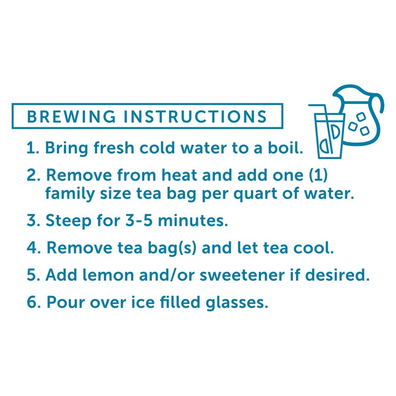 Red Rose Family Size Iced Tea 24 Individually Wrapped Tea