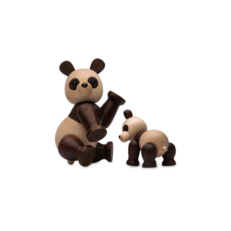 Spring Copenhagen Handmade Wooden Panda Figurine - Charming Decorative Artwork
