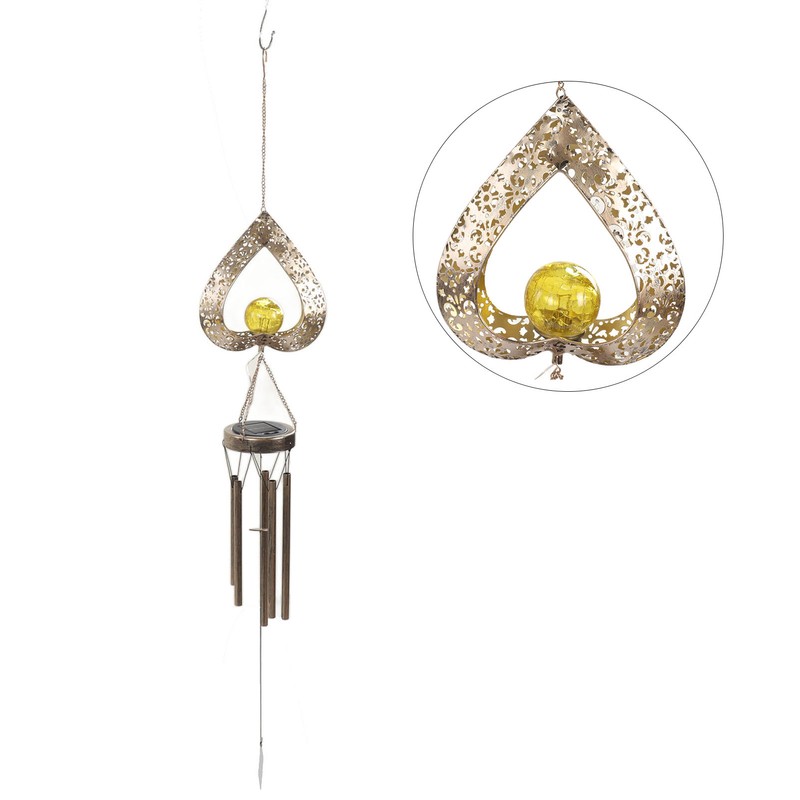 Outdoor Solar Wind Chime Light Hanging Warm LED Mobile Hanging