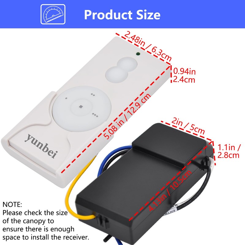 RCS213-A Universal Ceiling Fan Remote Control Kit Replacement for Hand-Held