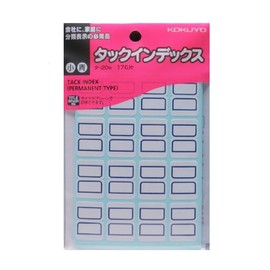Kokuyo Ta-20B Tack Index, Paper Labels, Small, 0.7 x 1.0 inches (18 x 25 mm), 176 Sheets, Blue