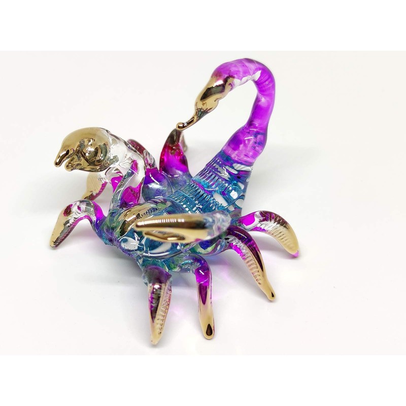 Sansukjai Scorpion Miniature Figurines Animals Hand Painted Blown Glass Art