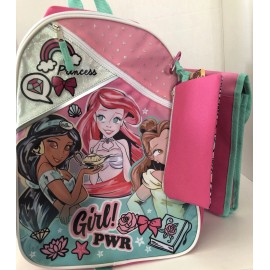 Unbranded NEW Kids Princess Backpack Set W/ Water Bottle,Snack tote,case SHIPS N 24