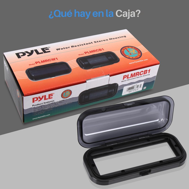 Pyle protector de radio resistente al agua, con ventana abatible.