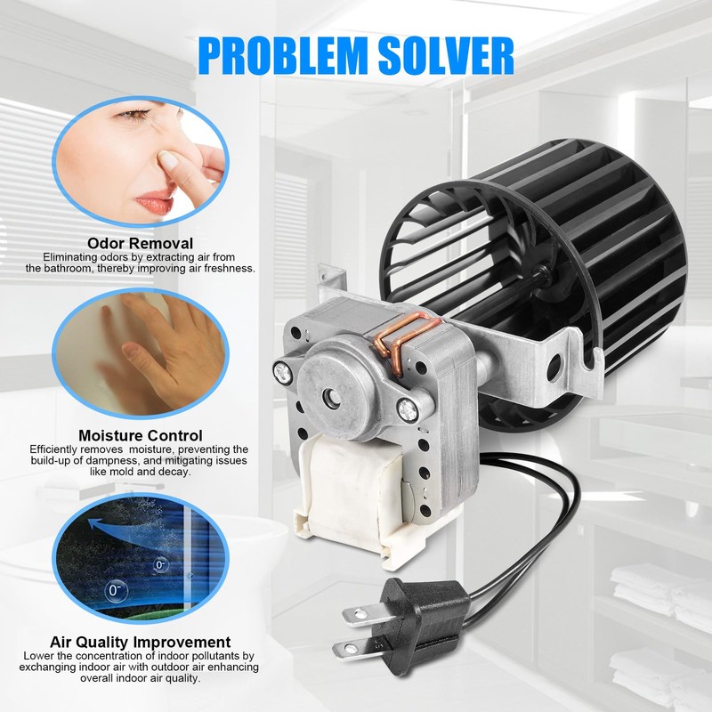 Upgraded S97009796 Bathroom Fan Motor Blower Assembly Compatible with Broan