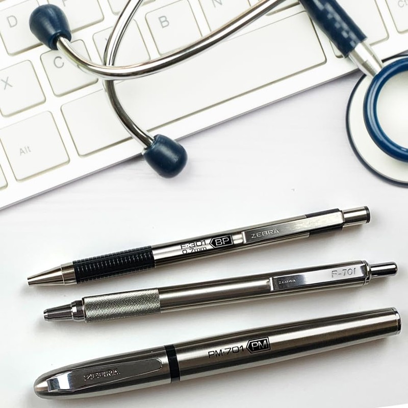 Zebra Pen Stainless Steel Writing Set, M-301 Mechanical Pencil and