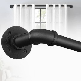 NiceCho 16" to 28" Long Window Curtain Rod Sturdy hanger Wall-Mounted for Window Closet