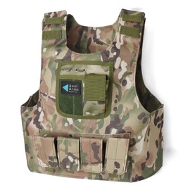 Axel Arms Tactical Vest for Handguns, Camouflage, Multicam, Small, Light Equipment, Men, Women, Kids, Airsoft Fishing, Cosplay, Paintball, camouflage