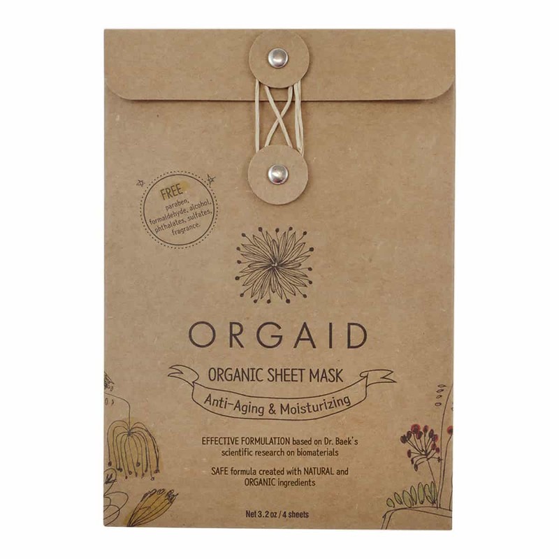 Orgaid Organic Sheet Mask - Anti-Aging & Moisturizing, 1 Sheet