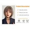 onemily Bob Wig with Bangs Short Straight Highlight Light Brown