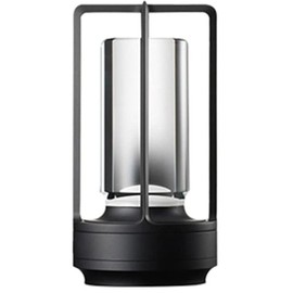 Cordless Table Lamp, LED Touch Metal Bedside Lamp, 3-Colour Infinitely Dimming, Rechargeabl Small Desk Lamp for Bedroom/Restaurant/Bar/Coffee Shop/Camping Light (Black)