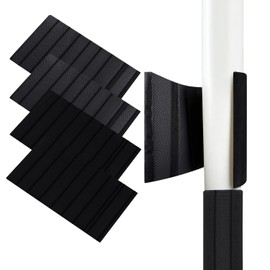 Basement Pole Cover, Garage Pole Padding - Anti-Slip Fabric Wrap with Strong Hook and Loop for Tight Fit - Round Column Protector 10mm Foam Padding - 12x24 Inches (4 Pack, 4 Feet Coverage)