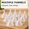 20-Piece Mini Clear Plastic Funnel Set for Small Bottle Filling