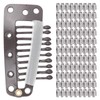 100pcs 10 Teeth Wig Clip Stainless Steel DIY Hairpiece Snap