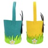 2 Pcs Easter Egg Hunt Baskets for Kids,Felt Basket with